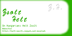 zsolt helt business card